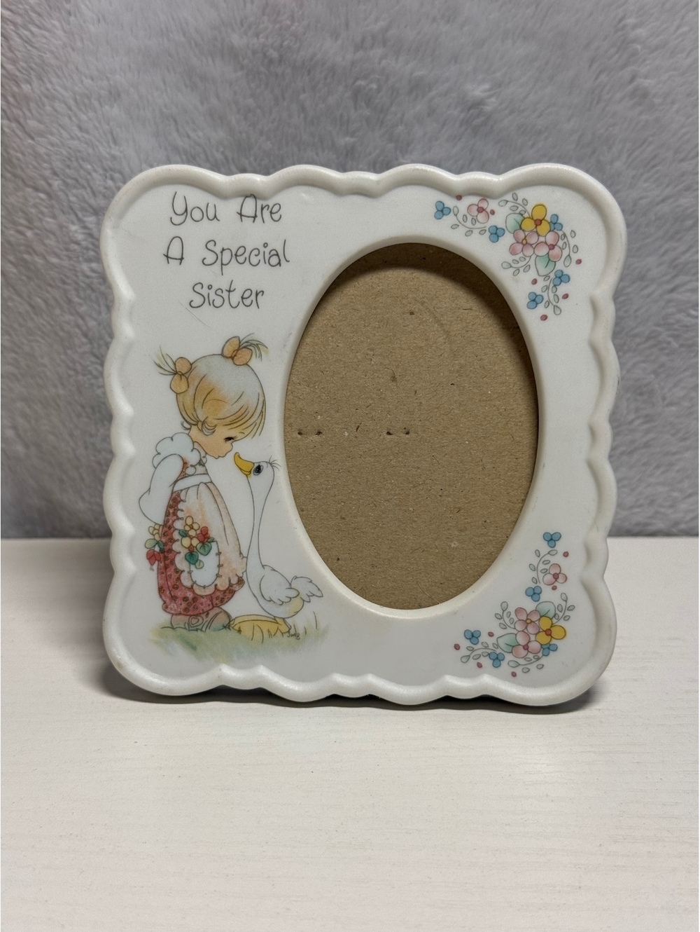 Precious Moments 1992 “You Are a Special Sister” Porcelain Frame - Gift